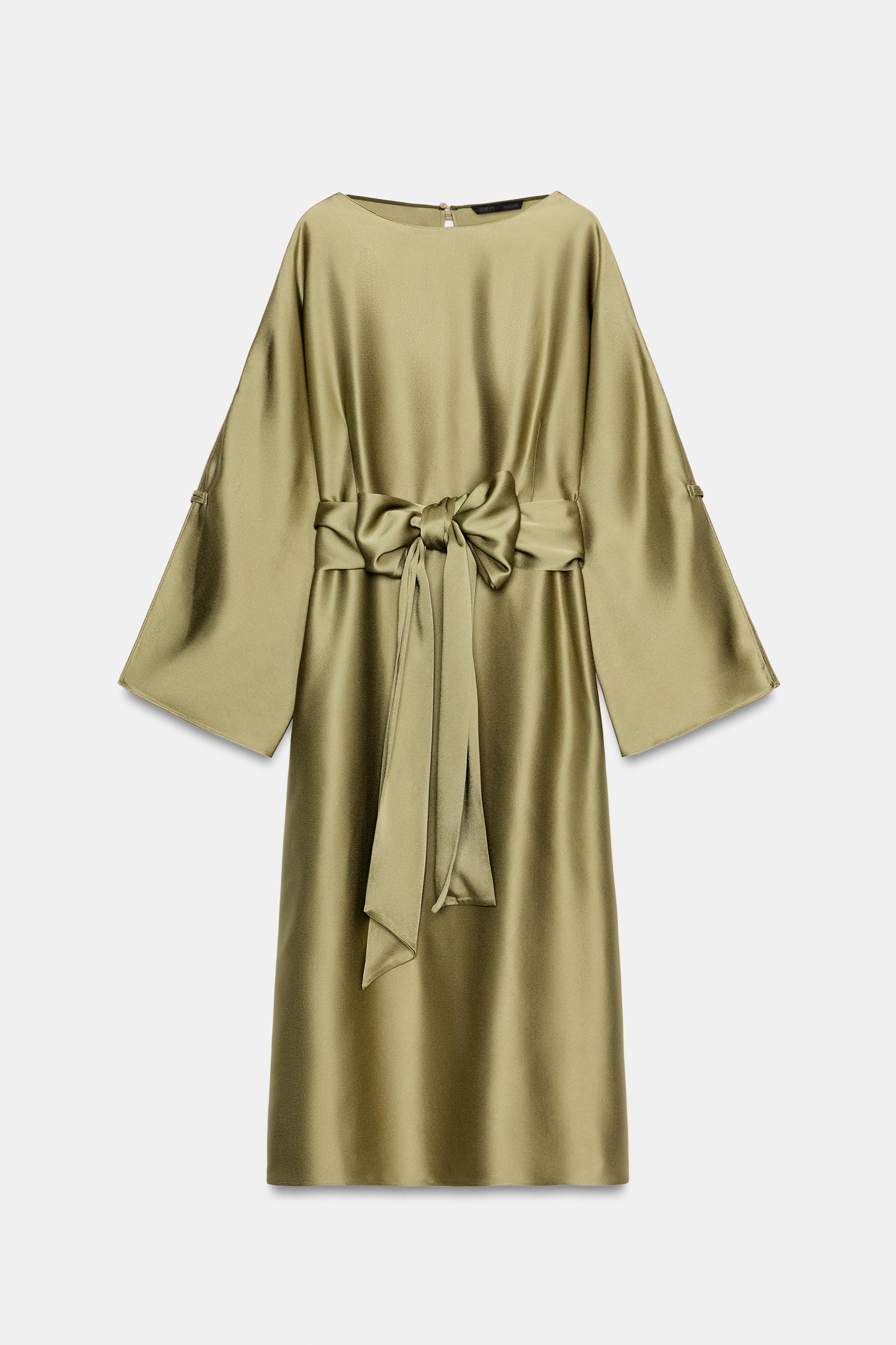 ZW COLLECTION SATIN EFFECT MIDI DRESS